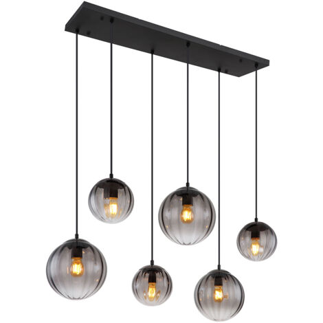 Globo - lámpara colgante - Dallerta - negro - vidrio vidrio