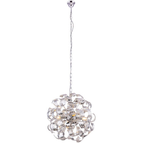 Globo - lámpara colgante - Falla - cromo - metal - Ø 50cm - E14 -