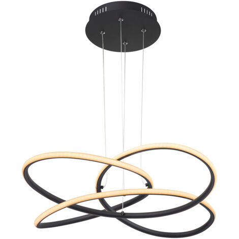 Globo - lámpara colgante - Panda - negro - metal - Ø 60cm - LED -