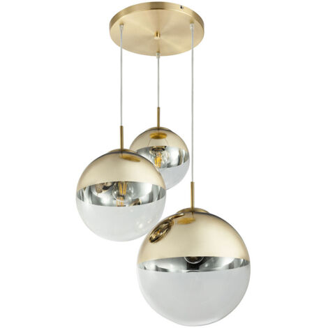 Globo - lámpara colgante - Varus - dorado - vidrio - Ø 51cm - E27