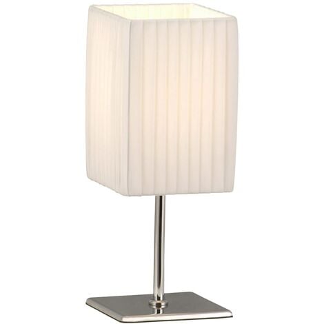 GLOBO Lámpara de mesa BAILEY cromada blanca 10x10x26 cm 24660 - Bianco