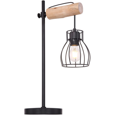 Globo - lámpara de mesa - Mina - negro - metal - E27 - 15326TN