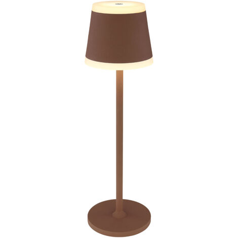 Globo - lámpara de mesa - Ridley - marrón - metal - Ø 11cm - LED