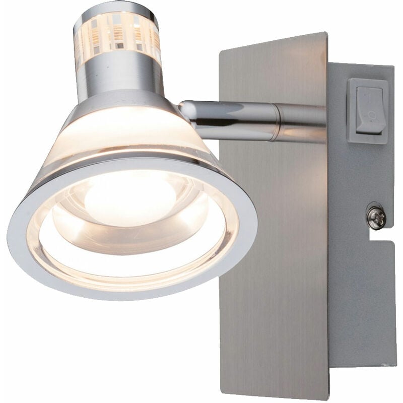 

Aplique LED aplique de pared foco orientable níquel mate H 12 cm salón dormitorio