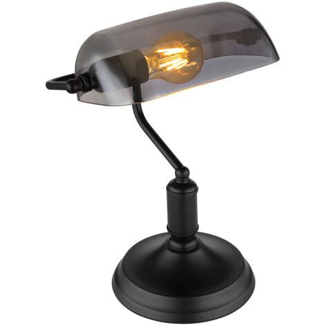 Globo - lampe de table - Antique - noir - métal - lampe de bureau