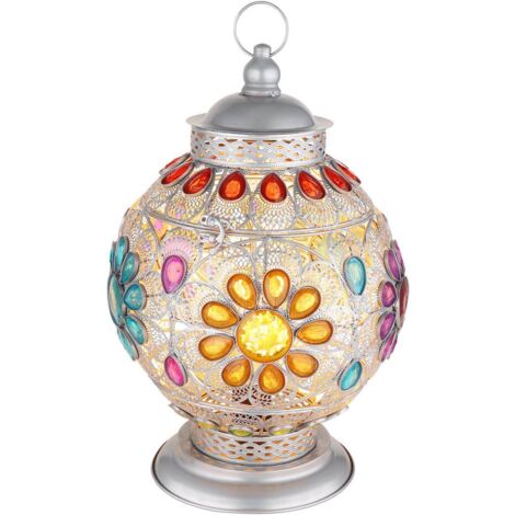 Globo - lampe de table - Gelasius - argent - métal - Ø 27cm - E27