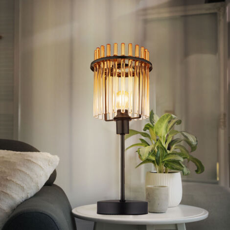 Globo - lampe de table - GORLEY - ambre - verre - Ø 15cm - E14 -