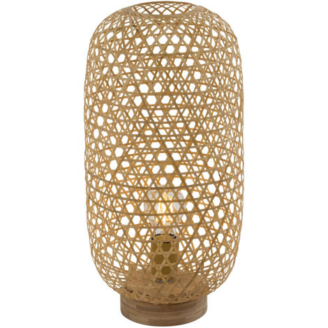 Globo - lampe de table - Mirena - naturel - bambou - Ø 22cm - E27
