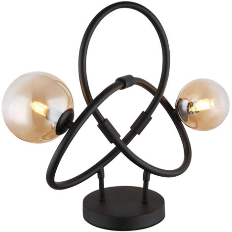 Globo - lampe de table - Tuberius - laiton noir - verre métal -