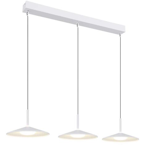 Globo Lampone Plafonnier suspendu Bar Blanc Mat 3x LED 4000K