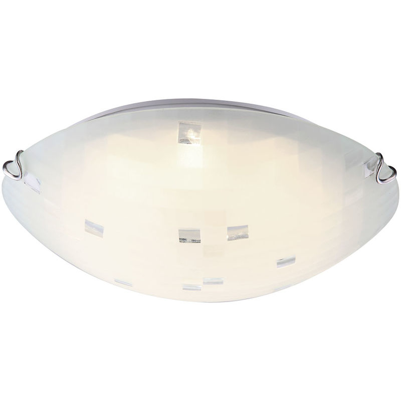 Globo - LED Decken Lampe Glas Ess Zimmer Beleuchtung Chrom Flur Strahler Leuchte weiß 4041463