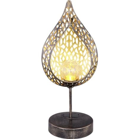 Globo LED Solarleuchte gold warmweiß Solarleuchte
