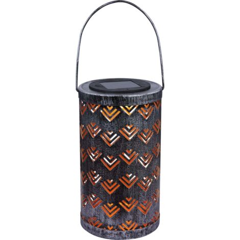 Globo LED Solarleuchte silber antik 19cm Solar-Bodenleuchten