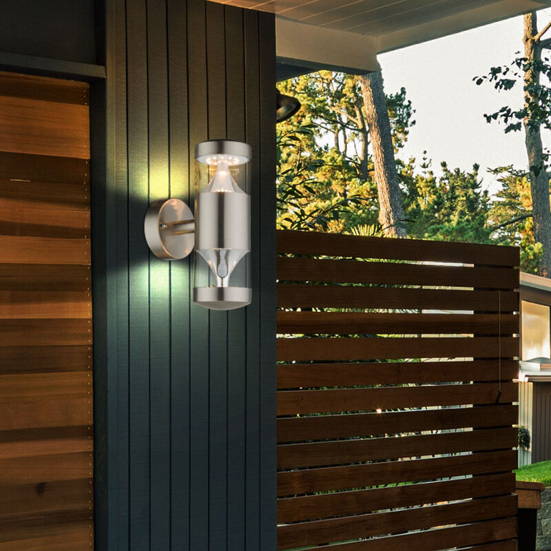 14 watts led en acier inoxydable vers le bas lumière ronde argent extérieur applique murale Globo 34206W