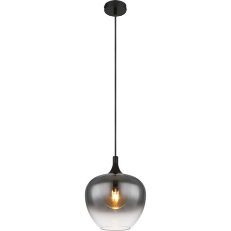 GLOBO Luce A Sospensione Metallo Nero Opaco 1 x E27