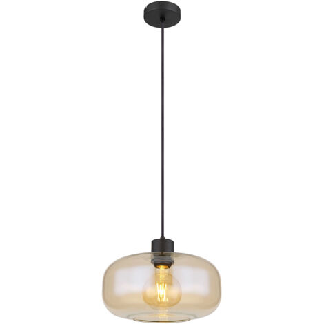 GLOBO Luce A Sospensione Metallo Nero Opaco 1 x E27
