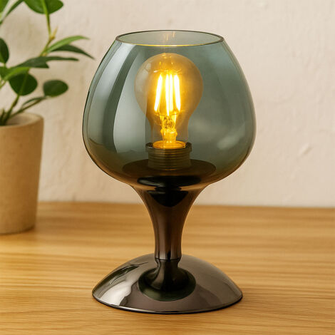 Globo Maxy Lampe de chevet en verre vert bronze 1x E27