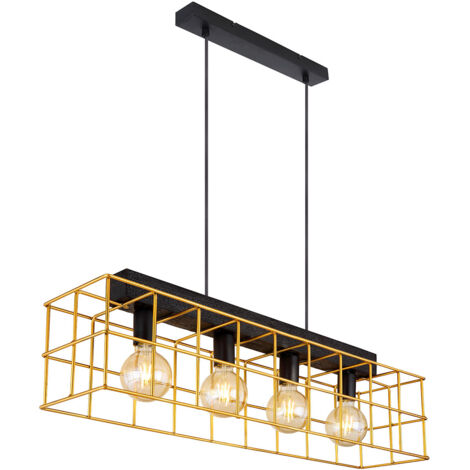 Globo Merril Plafonnier suspendu noir 4x E27