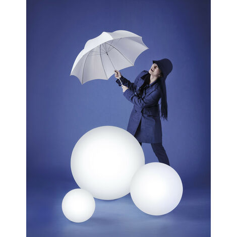 Globo (out)  Light white - Ø 80Lampada da terra in polietilene per interni ed esterni originale Slide made in Italy bar ristorante piscina hotel