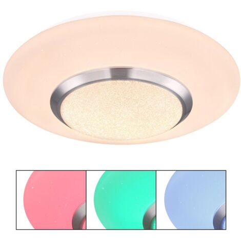 Globo - plafón - CANDIDA - blanco - metal - Ø 34cm - LED -