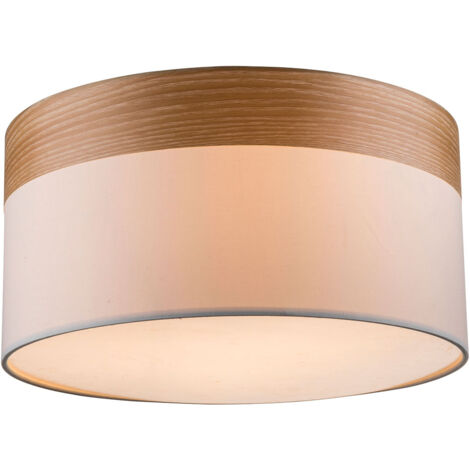 Globo - plafón - Chipsy - beige - madera metal - Ø 40cm - E27 -