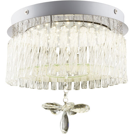 Globo - plafón - Mathilda - cromo - metal - Ø 28cm - LED -