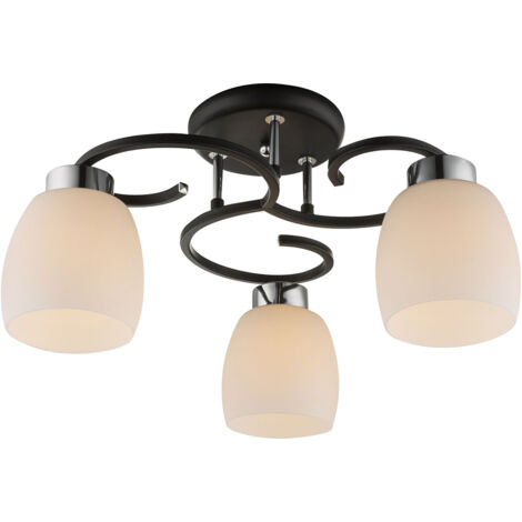 Globo - plafón - Pessoa IV - negro - metal - Ø 48cm - E27 -