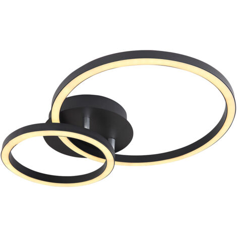 Globo - plafón - Reggy - negro - metal - LED - 67238-18B