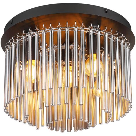 Globo - plafoniera - Gorley - nero - metallo - Ø 32cm - E14 -