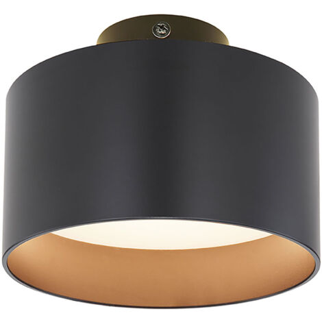Globo - plafoniera - Jenny - nero - alluminio - Ø 14cm - LED -