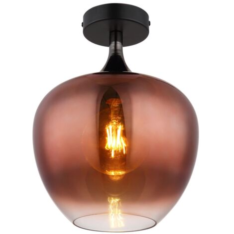 Globo - plafoniera - MAXY - rosso - vetro - Ø 24cm - E27 -