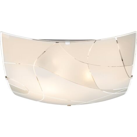 GLOBO Plafoniera Metallo Bianco, 2 x E27