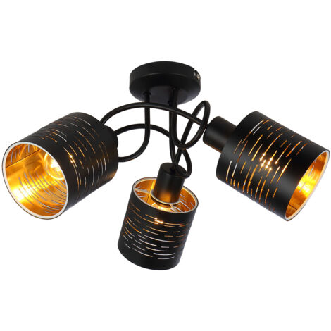 Globo - plafoniera - Tunno - nero - metallo - Ø 40cm - E14 -