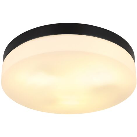 Globo - plafoniera - Vranos - nero - alluminio - Ø 30cm - E27 -