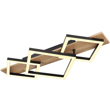 Globo - plafonnier - Beatrix - naturel noir - métal - LED -