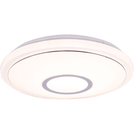 Globo - plafonnier - Connor - blanc - métal - Ø 40cm - LED -