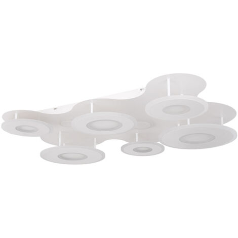 Globo - plafonnier - Flavetto - blanc - métal - LED - 48271-100