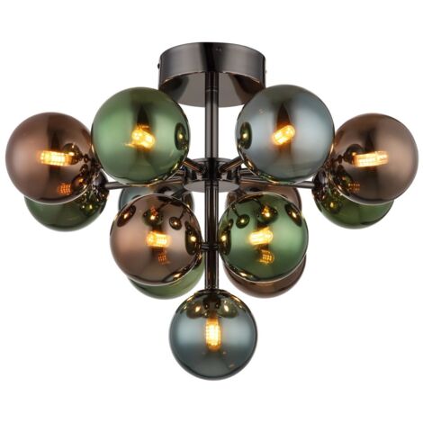 Globo - plafonnier - GRAPPY - multicolore - verre - Ø 56cm - G9 -
