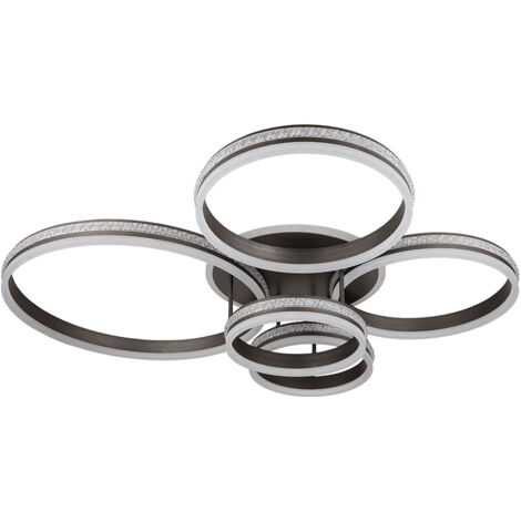 Globo - plafonnier - Grouni - nickel - métal - LED - 67314-120