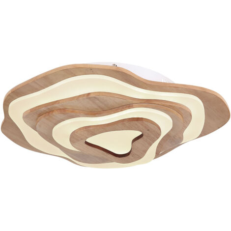 Globo - plafonnier - Jacks - marron - bois - LED - 41768-40