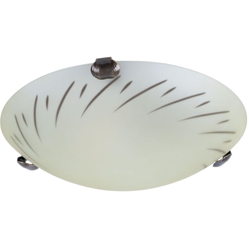 Globo Lighting - Plafonnier spots en verre éclairage de salon lampe motif rond opale blanche