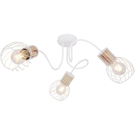 Globo - plafonnier - Luise - blanc - métal - Ø 60cm - E27 -