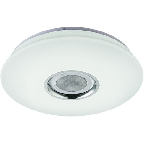 Globo - plafonnier - Nicole - blanc - plastique - Ø 40cm - LED -