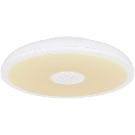 Globo - plafonnier - Raffy - blanc - plastique - Ø 28cm - LED -