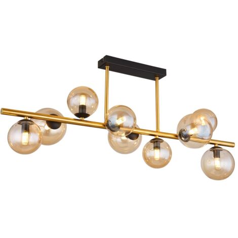 Globo - plafonnier - RIHA - or - verre - lampe en verre coloré -