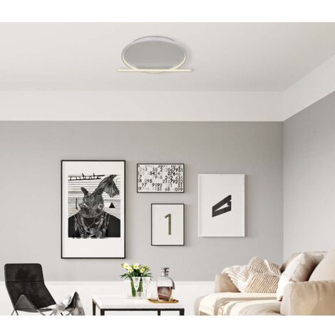 Globo - plafonnier - Ronda - nickel - aluminium - LED - 48024-50