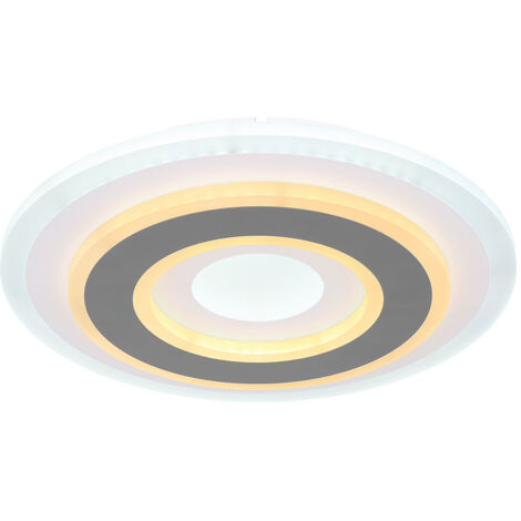 Globo - plafonnier - Sabatino - blanc - métal - Ø 30cm - LED -