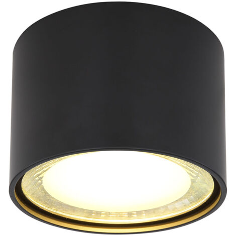 Globo - plafonnier - Serena - noir - métal - Ø 11cm - LED -