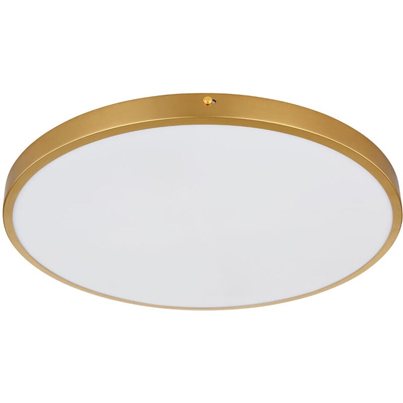 Plafonnier led plafonnier lampe de salon lampe de salle à manger lampe de couloir, métal plastique couleur laiton, 30W 2700lm 3000K blanc chaud, d 45