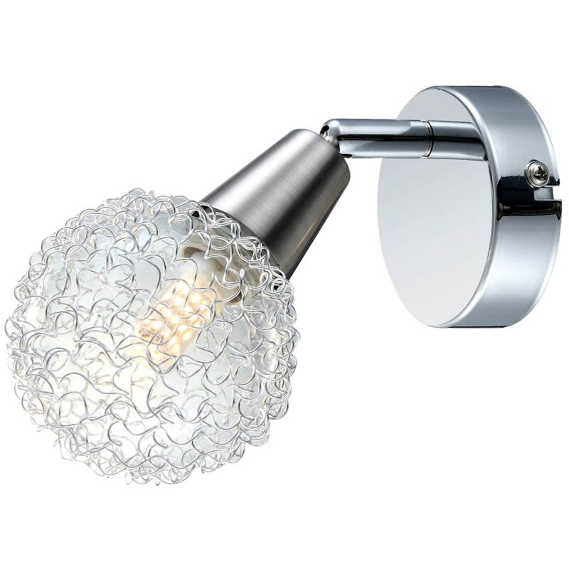 Applique led, maille aluminium, spot mobile cicer